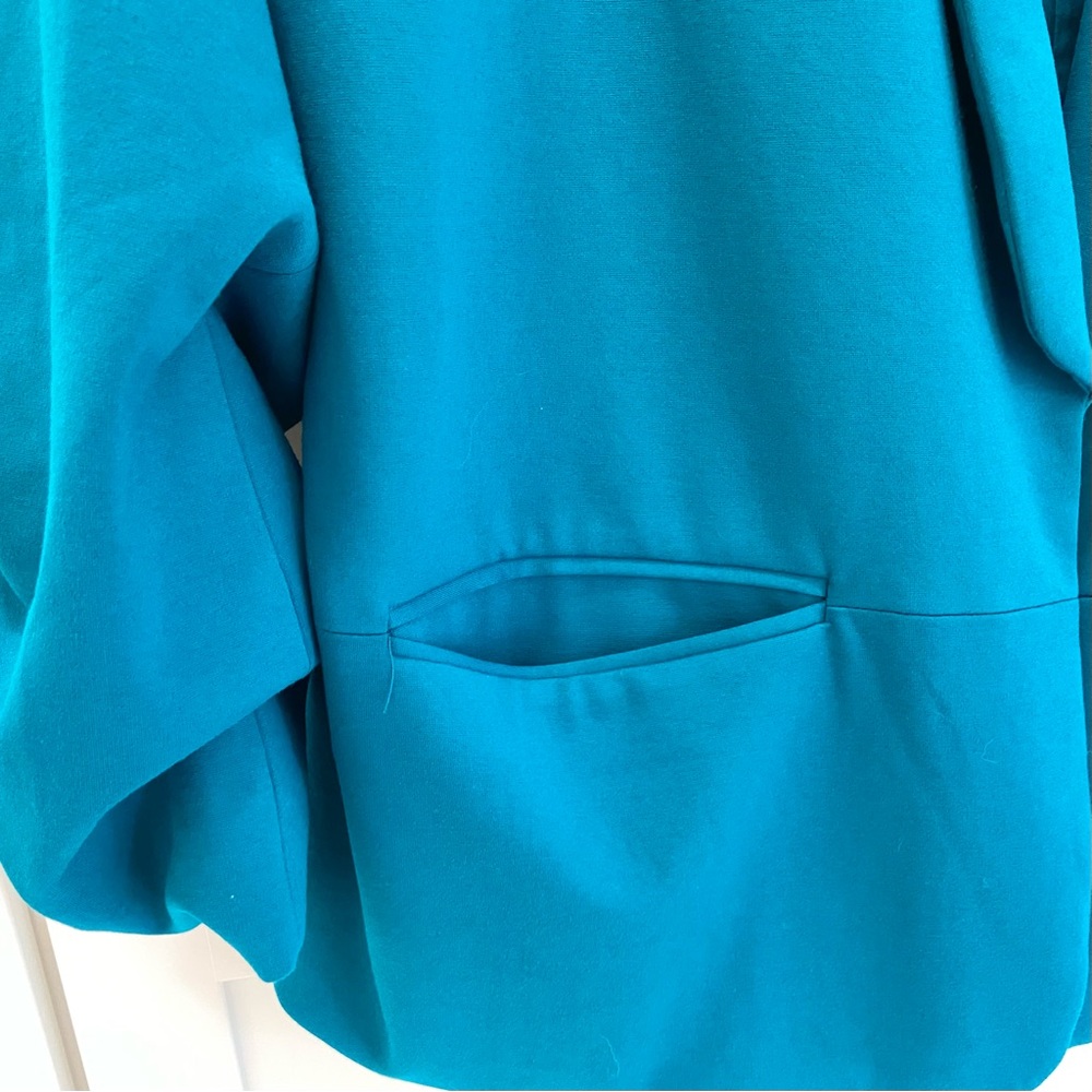Stacy London Blazer w/Ruched Sleeves Teal XL NWOT - Picture 7 of 16